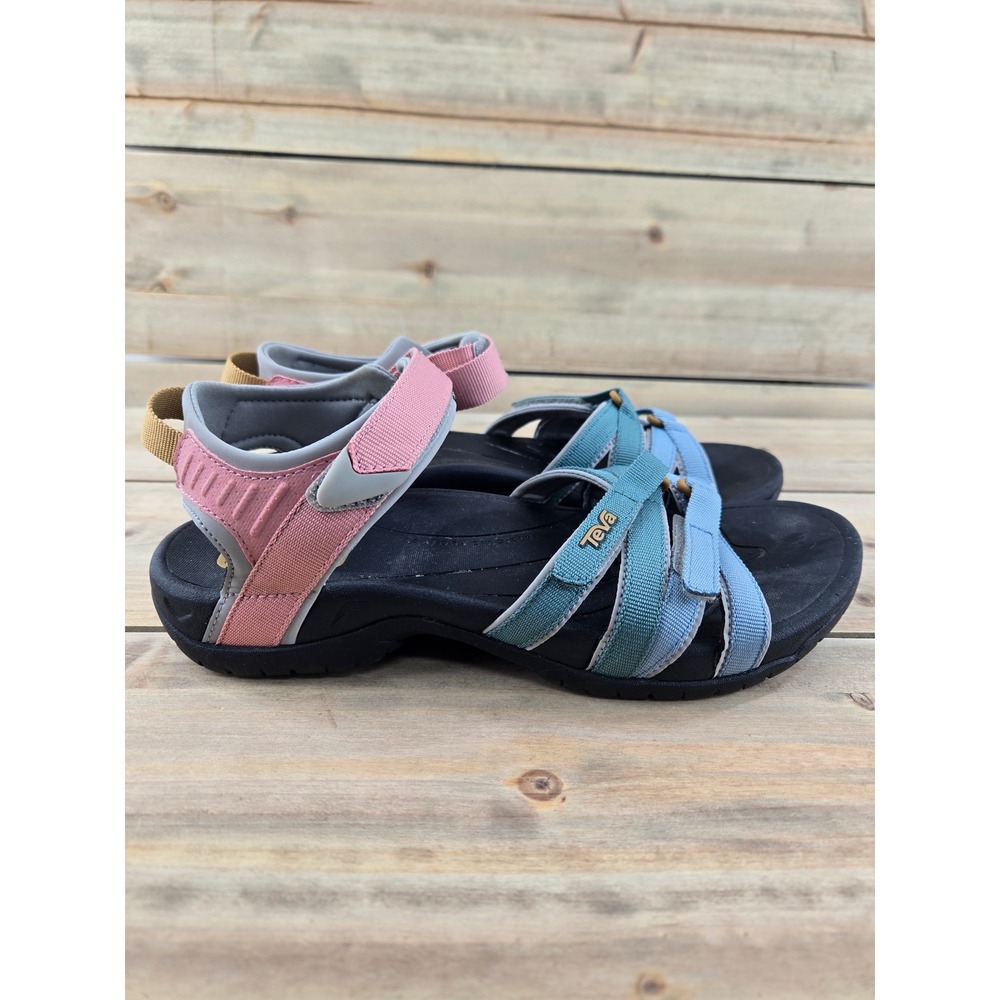 Teva Tirra Women 8.5 Light Earth Multi Sport Sandals Pink Blue Teal Hiking